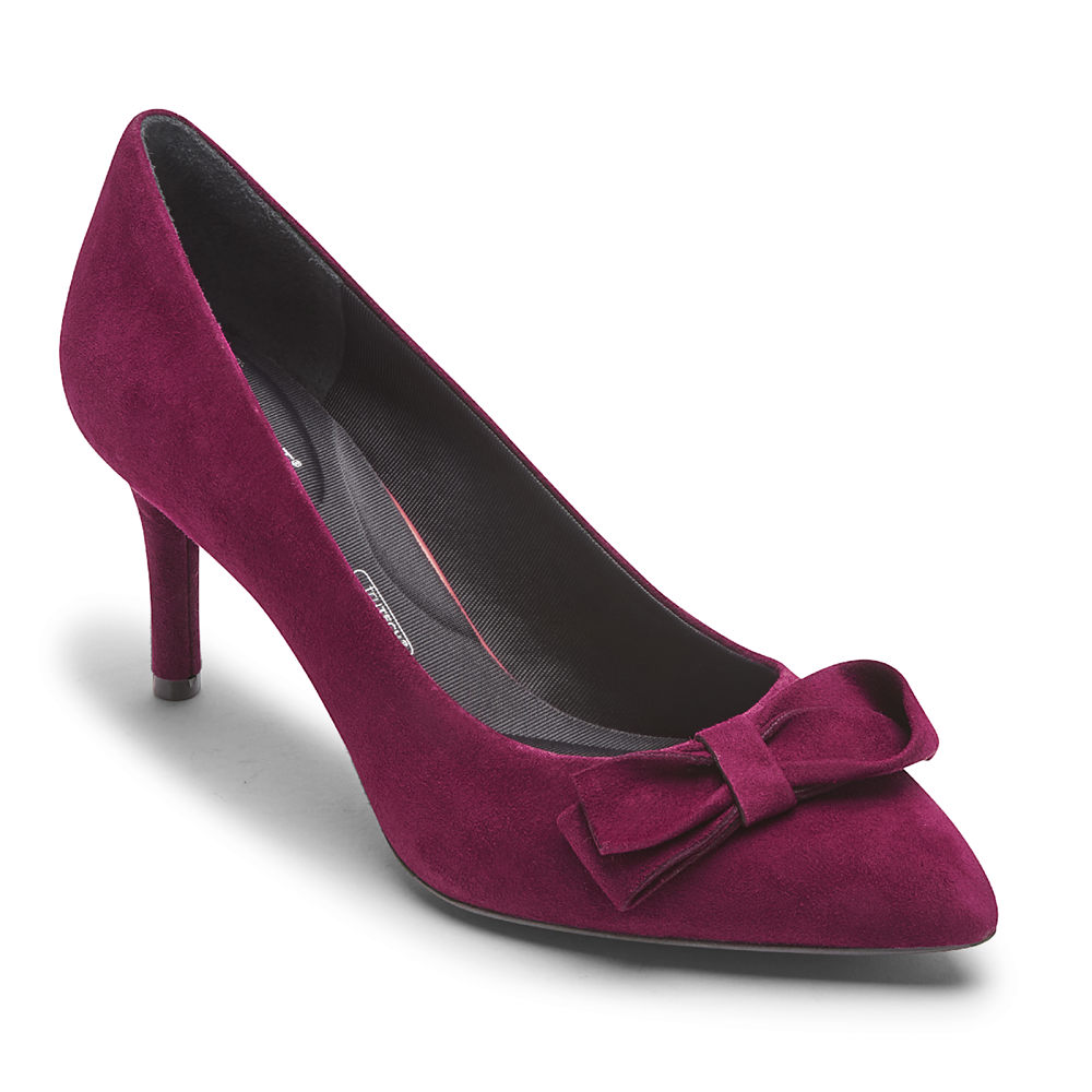 Sapatos De Salto Rockport Mulher Rosa - Total Motion 75Mm Bow - 70926HSGU